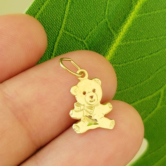 Vintage 9ct Gold Heart 9K 375 Teddy Bear Charm / Pendant - Picture 11 of 12